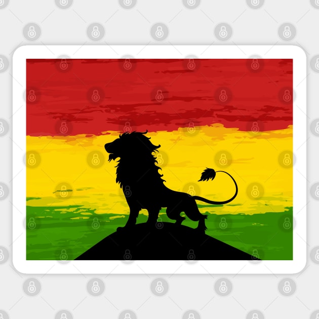 Rasta Lion Sticker by belhadj